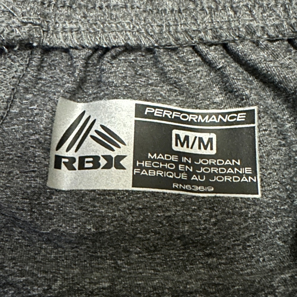 RBX Performance Mens Athletic Shorts Gray Black X-Dri Gym Training Size Medium - Picture 4 of 6
